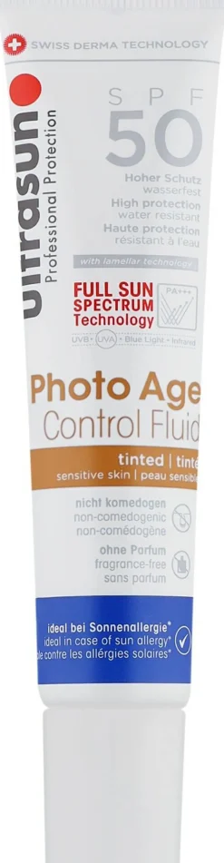 Anti-Aging getönte Sonnencreme für das Gesicht SPF50