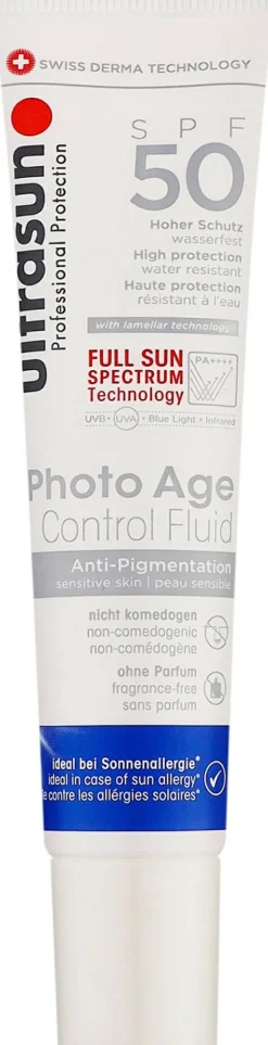 Anti-Aging Sonnenfluid für das Gesicht mit Schutz vor Pigmentierung SPF50