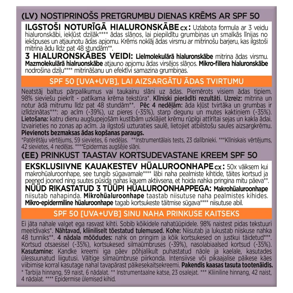 Anti-Aging-Tagescreme mit Hyaluronsäure SPF 50