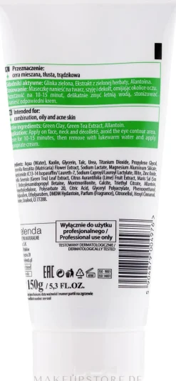 Antibakterielle Gesichtsmaske mit grüner Tonerde