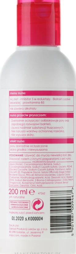 Antibakterielles Waschgel für das Gesicht