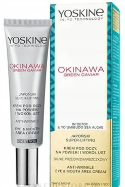 Anti-Falten Augen- und Lippenkonturcreme mit grünem Kavier