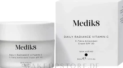 Antioxidative feuchtigkeitsspendende und schützende Anti-Aging Tagescreme mit Vitamin C und Hyaluronsäure für müde Gesichtshaut SPF 30