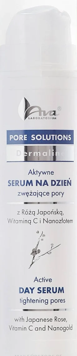 Aufbauendes Gesichtsserum zur Porenverkleinerung mit japanischer Rose, Nanogold, Vitaminen B3 und C