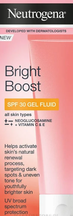 Aufhellendes flüssiges Gesichtsgel mit Vitamin E und C für alle Hauttypen