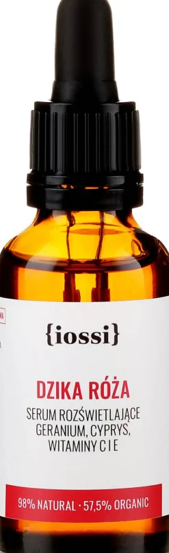 Aufhellendes Gesichtsserum mit Wildrose, Zypresse, Geranie + Vitamin E und C