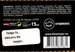 Augenbrauenpeeling mit Bambuspuder, Rizinusöl und Vitamin E