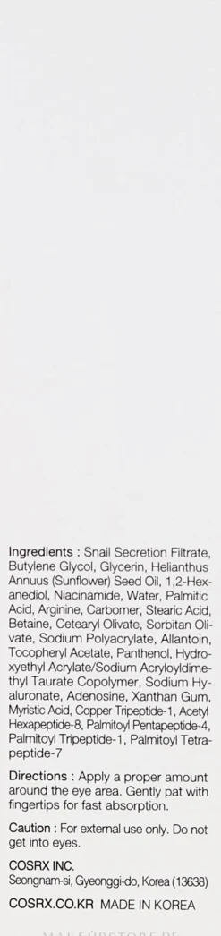 Augencreme mit Peptiden und Schneckenextrakt
