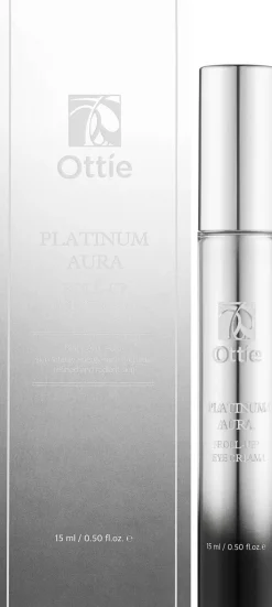 Augencreme mit Platin und schwarzem Kaviarextrakt, mit Roller