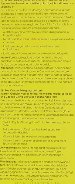 Balsam-Gesichtswasser mit Melittin-Peptid, Jojobaöl und Vitamin C und E für einen strahlenden Teint