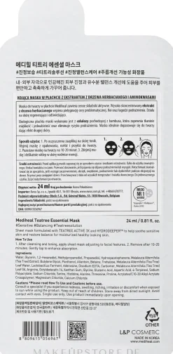 Beruhigende Tuchmaske mit Teebaumextrakt