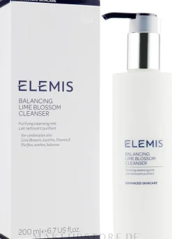 Beruhigende und balancierende Gesichtsrenigungsmilch mit Lecithin, Limettenblüte und Vitamin E