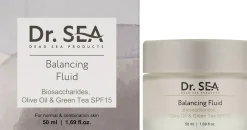Cremiges Gesichtsfluid mit Biosaccharid-Komplex, Öl und grünem Tee sowie SPF15