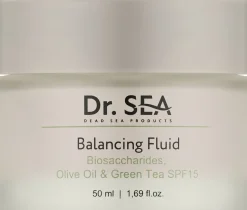 Cremiges Gesichtsfluid mit Biosaccharid-Komplex, Öl und grünem Tee sowie SPF15