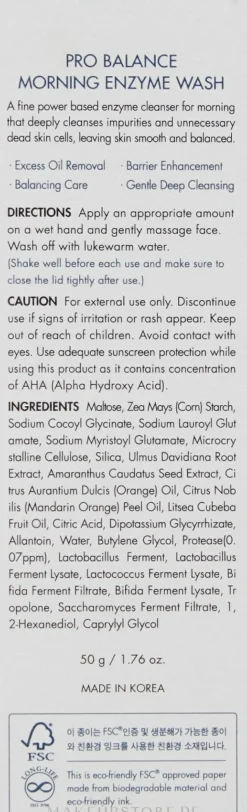 Dr.Ceuracle Pro Balance Morning Enzyme Wash