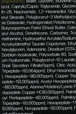 Emulsion mit schwarzem Schneckenschleim und Peptiden