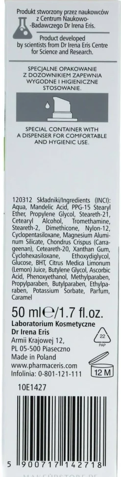 Exfolierende Nachtcreme mit 5% Mandelsäure