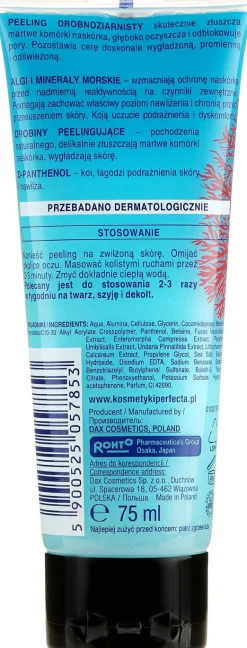Feinkörniges Peeling für Gesicht mit Meeresmineralien