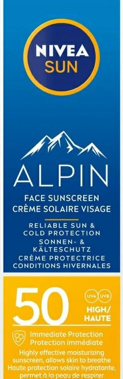 Feuchtigkeitsspendende Gesichtscreme mit Sonnen- und Kälteschutz SPF 50