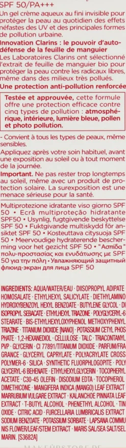 Feuchtigkeitsspendendes Gesichtsfluid mit Sonnenschutz SPF 50