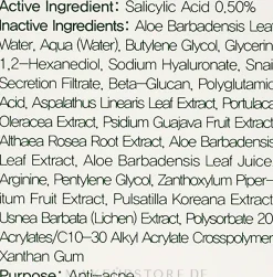 Feuchtigkeitsspendendes Gesichtstonikum mit Aloe-Wasser und Salicylsäure