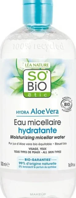 Feuchtigkeitsspendendes Mizellenwasser mit Aloe Vera