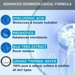 Feuchtigkeitsspendendes Thermalwasser mit Hyaluronsäure, Seidenbaumextrakt und Präbiotikum