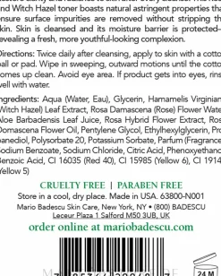 Feuchtigkeitsspendendes und beruhigendes Gesichtstonikum mit Aloe Vera, Hamamelis und Rosenwasser und -öl
