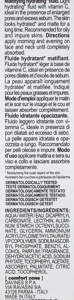Feuchtigkeitsspendendes und mattierendes Gesichtsfluid mit Vitamin C