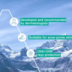 Feuchtigkeitsspendendes und mattierendes Sonnenschutzfluid für das Gesicht SPF 50+