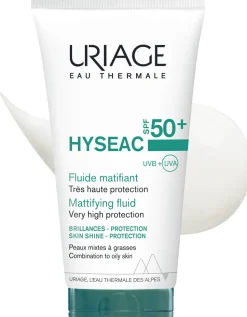 Feuchtigkeitsspendendes und mattierendes Sonnenschutzfluid für das Gesicht SPF 50+