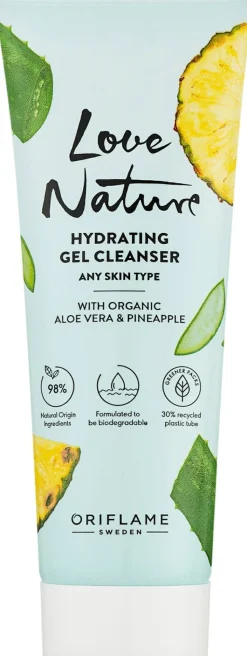 Feuchtigkeitsspendendes Waschgel mit Bio-Aloe Vera und Ananas