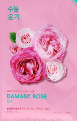 Feuchtigkeitsspendende und aufhellende Gesichtsmaske mit Damaszener Rose