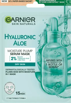 Feuchtigkeitsspendende und revitalisierende Tuchmaske mit Aloe und Hyaluronsäure