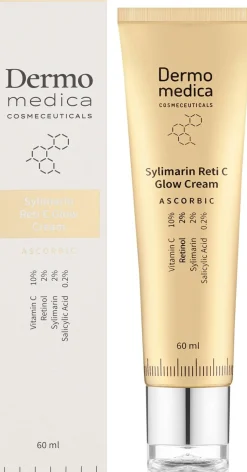 Gesichtscreme mit Vitamin C, Silymarin, Retinol und Antioxidantien-Komplex