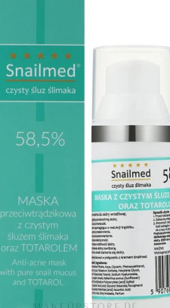 Gesichtsmaske mit Schneckenschleim und Glykolsäure für die Nacht