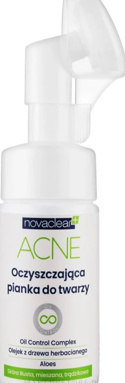 Gesichtsreinigungsschaum mit Teebaumöl und Aloe Vera für fettige und zu Akne neigende und Mischhaut