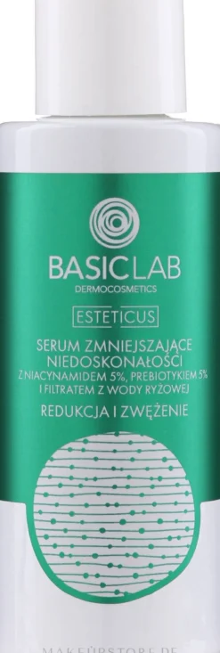 Gesichtsserum gegen Unvollkommenheiten mit 5% Niacinamid, 5% Präbiotikum und Reisfermentfiltrat