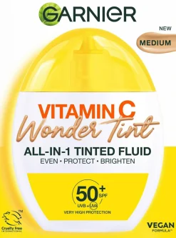 Getönte Pflege mit Vitamin C für das Gesicht mit Lichtschutzfaktor SPF50, Farbton natürlich