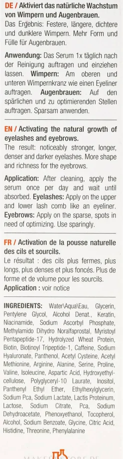 Hochkonzentriertes Wirkstoff-Serum für Wimpern und Augenbrauen