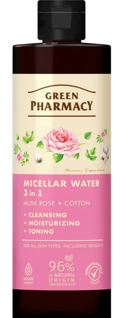 3in1 Mizellenwasser für alle Hauttypen mit Muskatnuss und Baumwolle