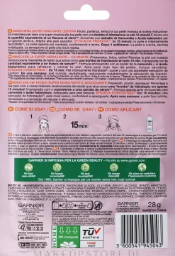 Intensiv feuchtigkeitsspendende und beruhigende Tuchmaske für das Gesicht mit Kamillenextrakt und Hyaluronsäure