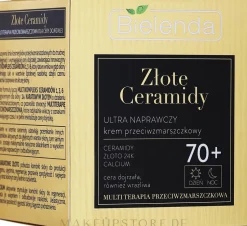 Intensiv stärkende Anti-Falten Gesichtscreme mit Ceramiden, 24K Gold und Kalzium für reife und empfindliche Haut 70+