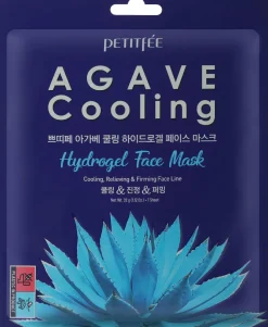 Kühlende Hydrogel-Maske für das Gesicht mit Agavenextrakt