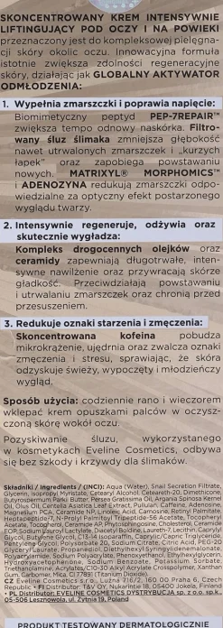 Konzentrierte Augen- und Augenlidcreme mit intensivem Lifting-Effekt 50+/70+