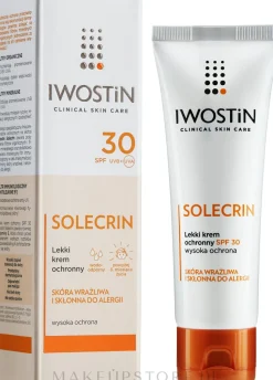 Leichte Schutzcreme für empfindliche und zu Allergien neigende Gesichtshaut SPF 30