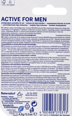 Lippenbalsam für Männer SPF 15