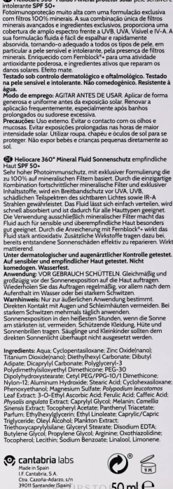 Mineralisches Sonnenschutzfluid für das Gesicht SPF 50+