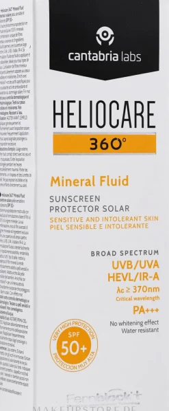 Mineralisches Sonnenschutzfluid für das Gesicht SPF 50+