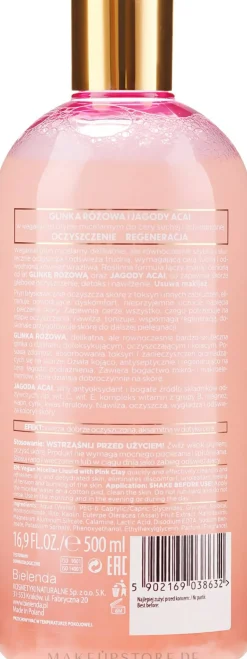 Mizellenwasser mit rosa Tonerde